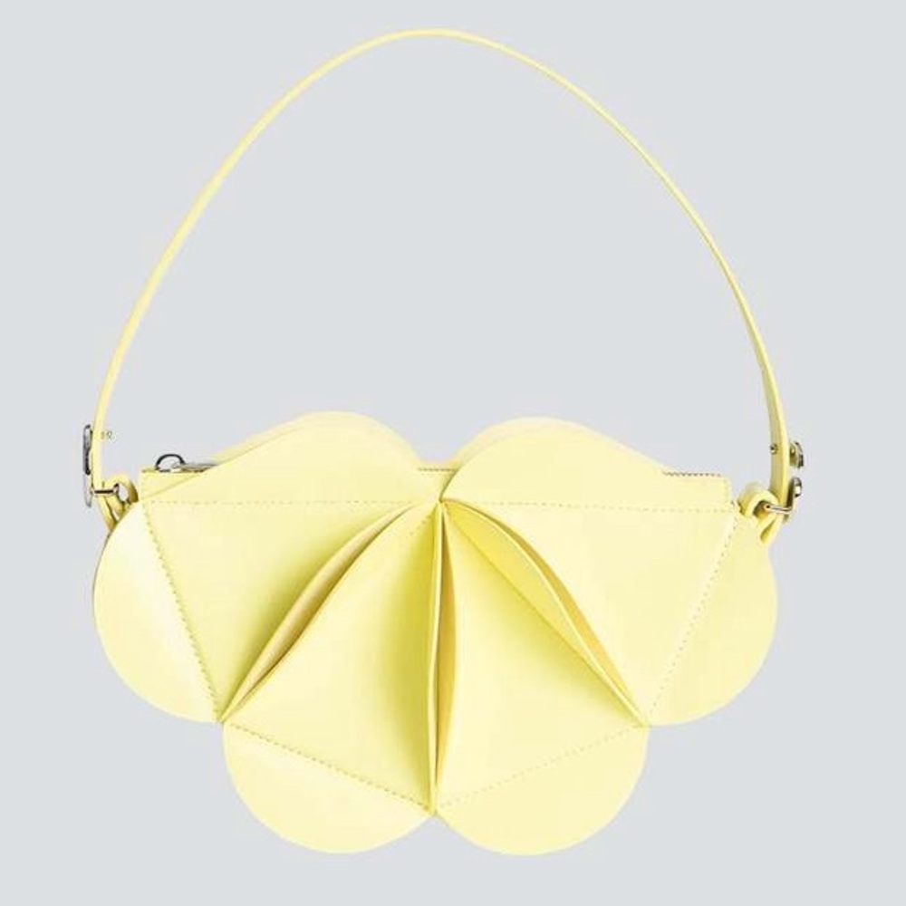 Coperni Yellow Origami Leather Shoulder Bag NWT - Picture 9 of 9